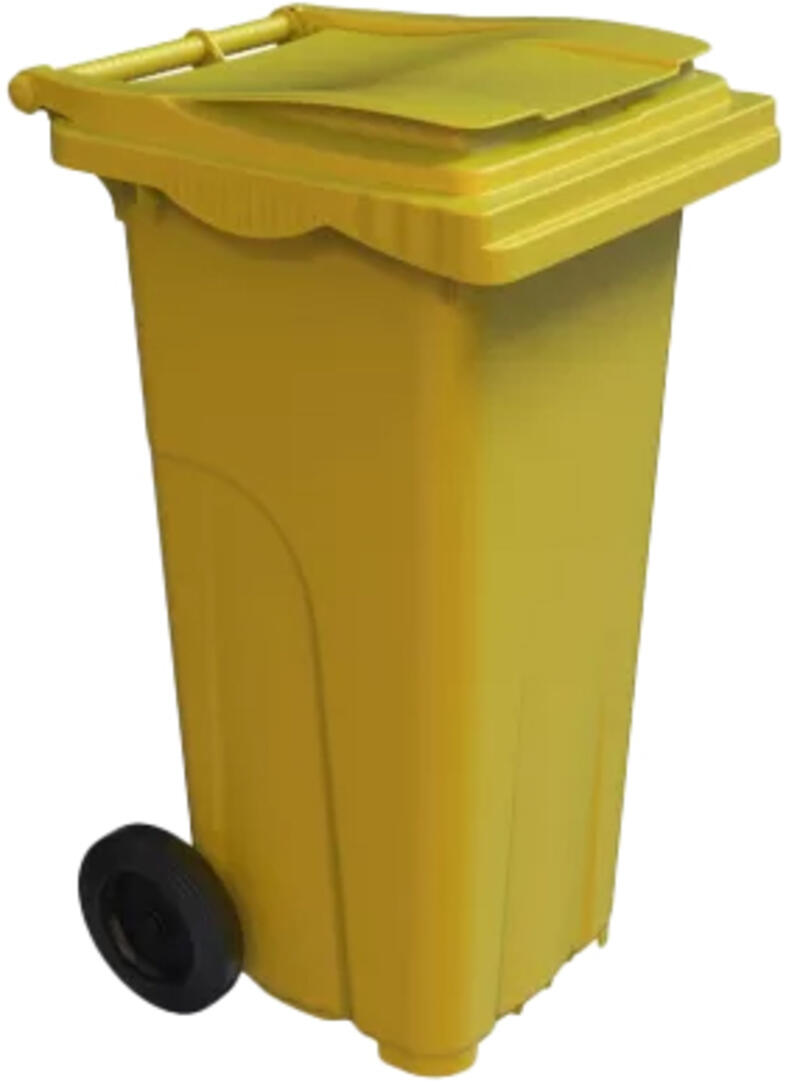 Alpha kommunlis hulladkgyjt srga 120 liter kerkkel