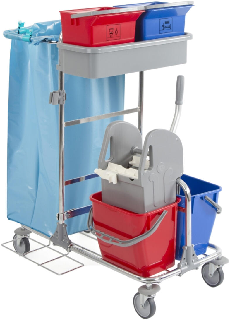 Takarítókocsi TTS Techno 11 2×12 literes felmosóvödör