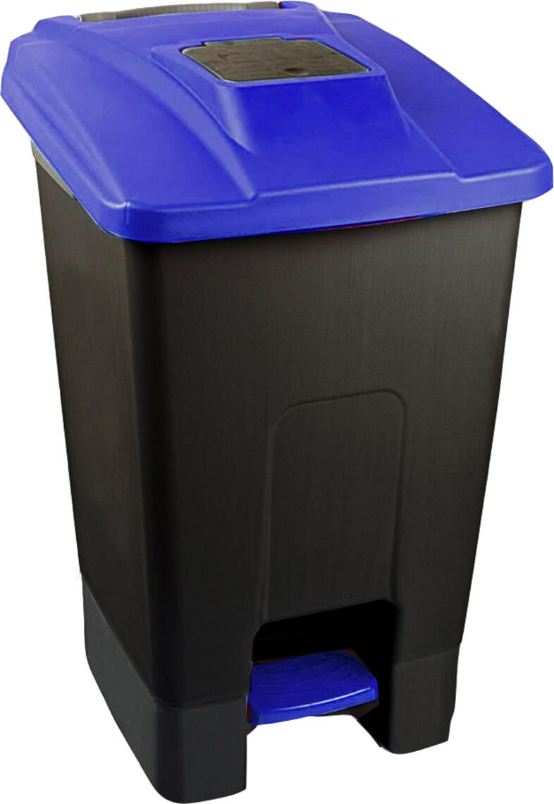 Szelekt�v l�bped�los szemetes kont�ner m�anyag 100 liter k�k