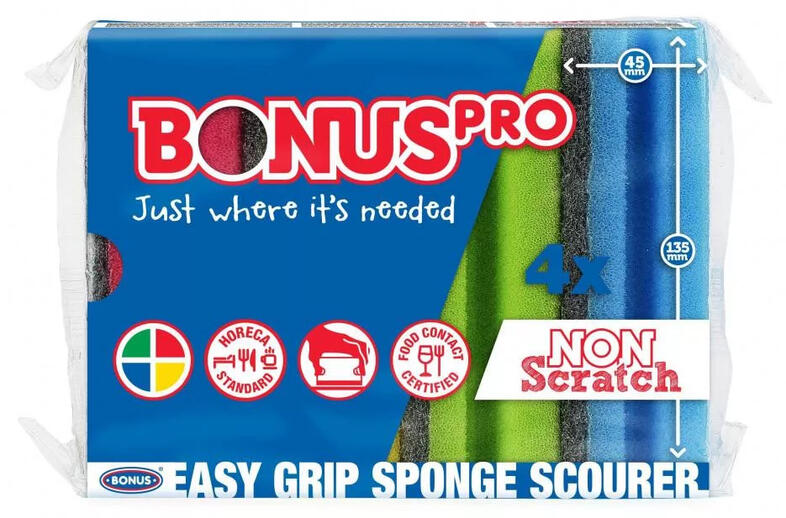 Bonus nagy m�ret� form�zott mosogat�szivacs 4 db/csomag